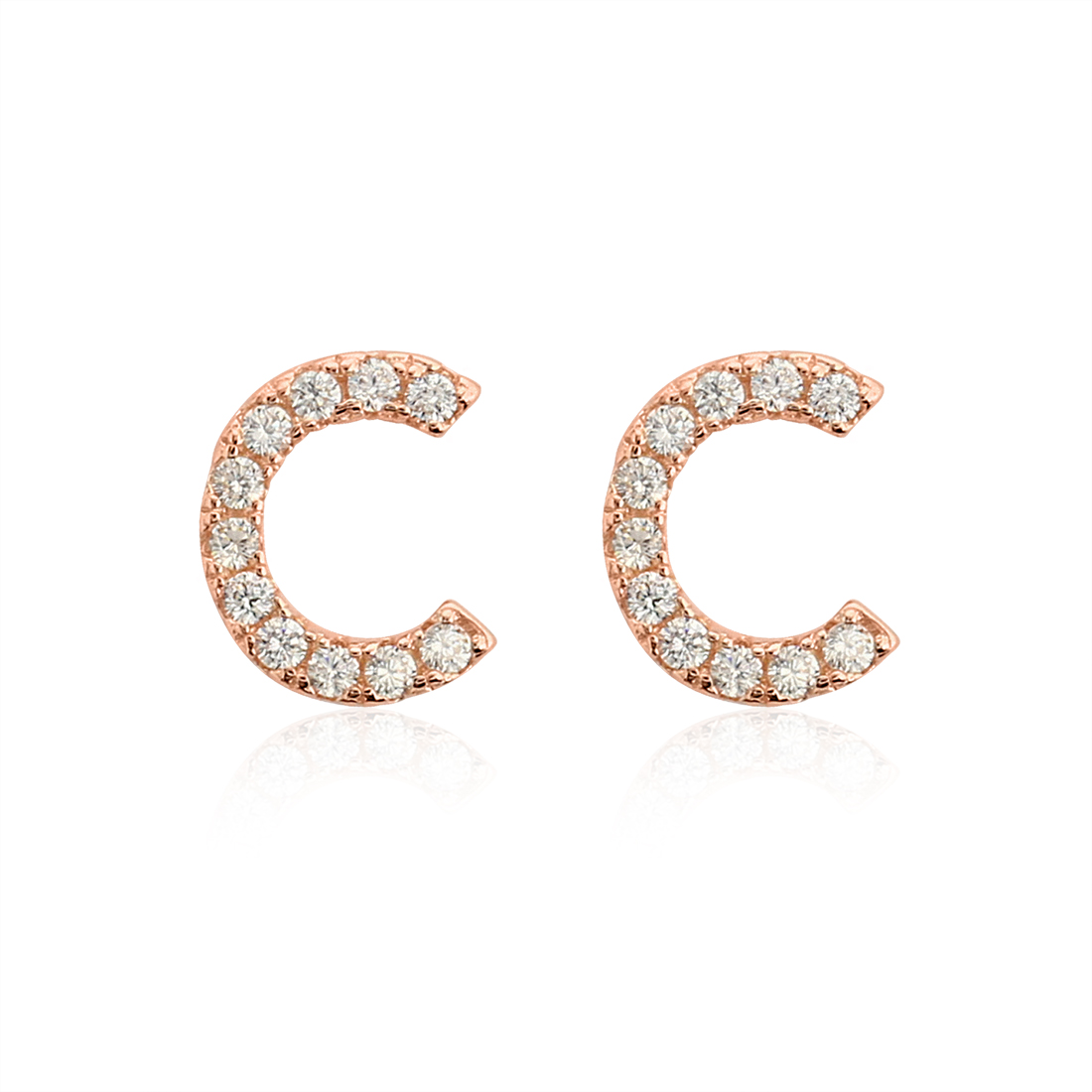 Initial Crystal Studs -C